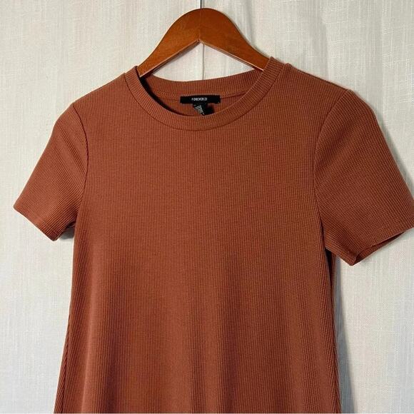 Forever 21 Waffle Knit Tee Shirt Dress Size Small - Picture 2 of 4